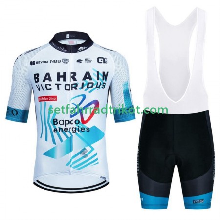 Bahrain Victorious Fahrradbekleidung Radtrikot Kurzarm + Trägershorts 2024